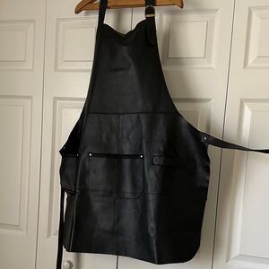 Black leather apron